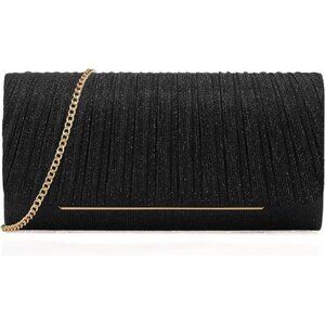 Women's Sparkling Clutch Purse-Glitter Black